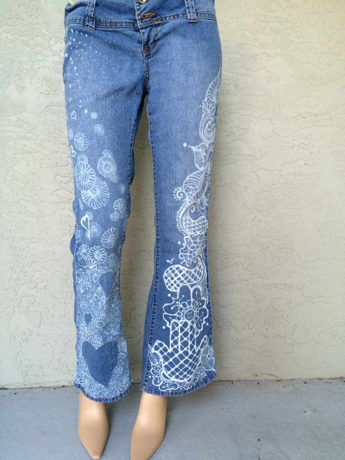 More bleach on denim