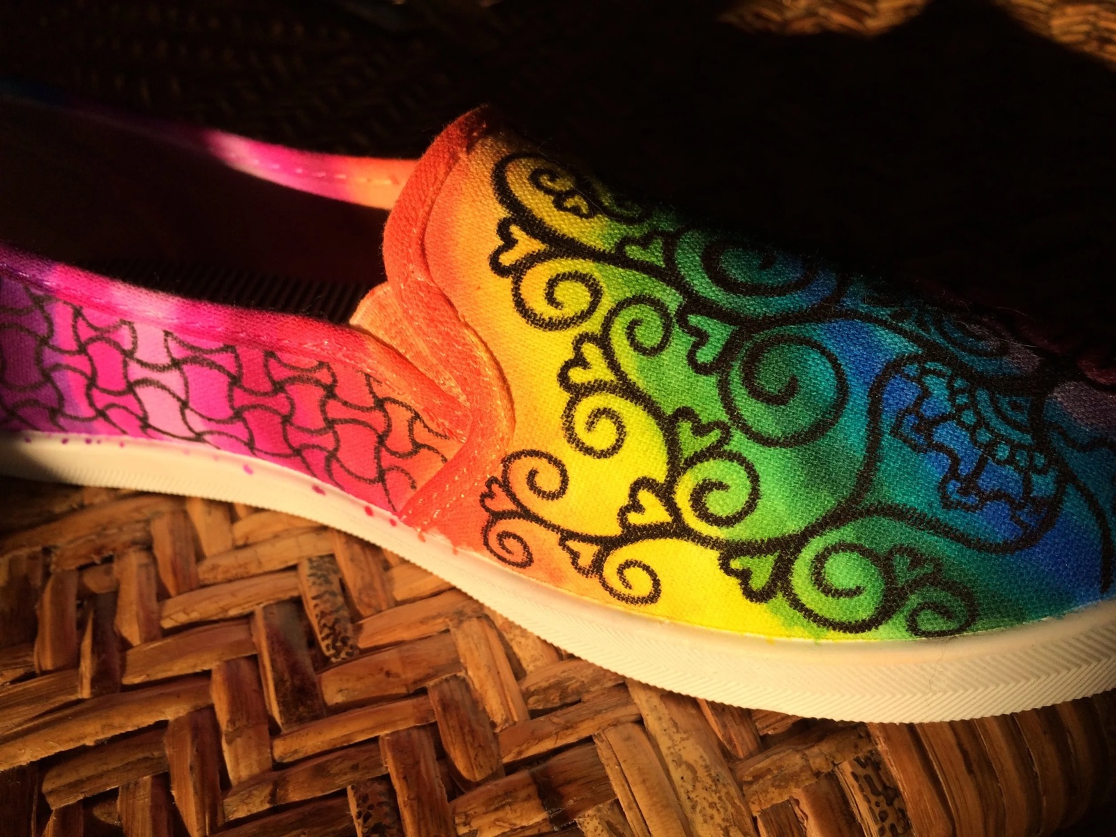Hand painted shoes by Miss E