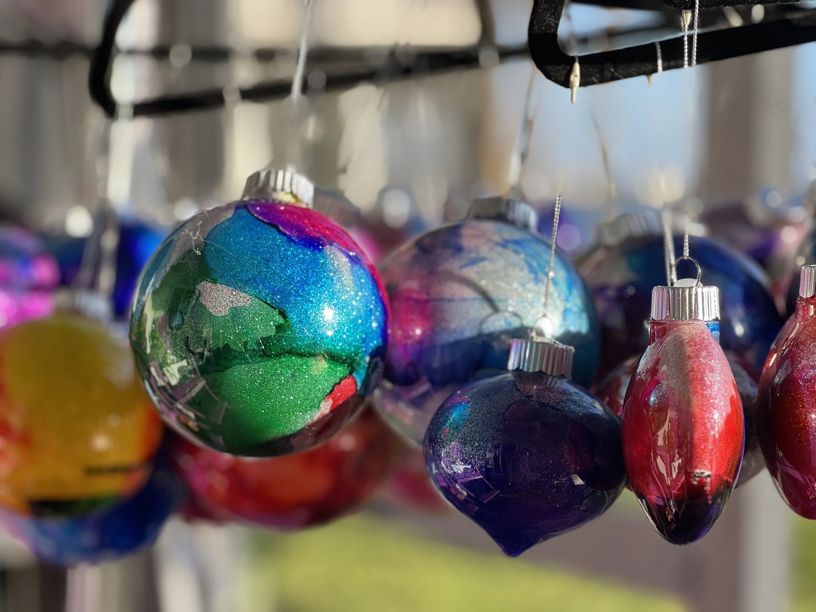 Hand painted ornaments by Miss E